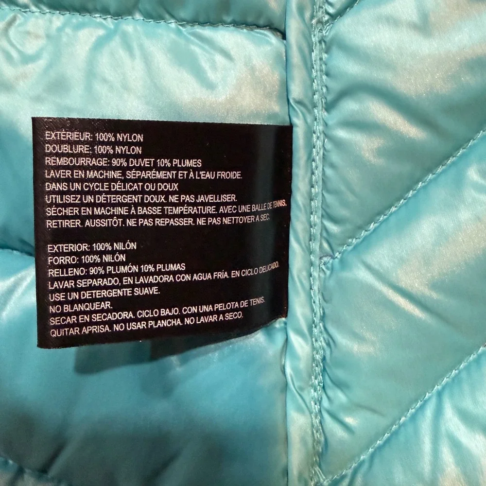 Bernardo Goose Down Lightweight Puffer Quilted Layer Blue Zip‎ Up Vest Women's M - Picture 9 of 13
